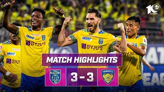 Match Highlights  Kerala Blasters FC 33 Chennaiyin FC  MW 8  ISL 202324 [upl. by Denyse]