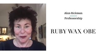 Ruby Wax supporting the Alan Rickman Professorship of Facial Surgery [upl. by Heintz]