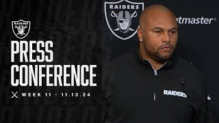 Coach Pierce ‘Everything That’s Behind Us Is Behind Us I’m Looking Forward’  Raiders  NFL [upl. by Sixela]