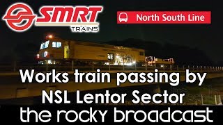 SMRT Track Tamping Vehicle passing by Lentor NSL [upl. by Hgielak]