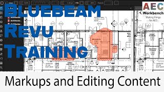 Bluebeam Revu Training Markups and Editing Content [upl. by Ahsirahc121]