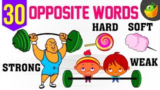 30 Popular Opposites Words  Easy to learn Vocabulary for Kids [upl. by Olegnalehcim]