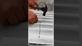 How to cut roof tiles using nails Satisfying jobs and machinery in the world satisfying shorts [upl. by Rocca335]