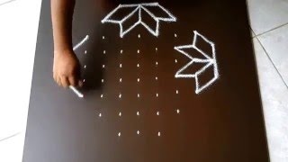 Simple 9 dots kolam [upl. by Naujed]