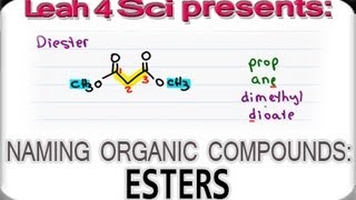 Naming Esters  Organic Chemistry IUPAC Naming by Leah4sci [upl. by Asena]