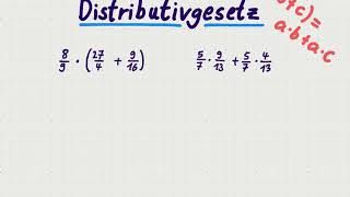 Distributivgesetz in der Bruchrechnung [upl. by Zitella]