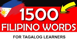 1500 FILIPINO TAGALOG WORDS  EnglishTagalog Dictionary [upl. by Yuh]