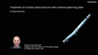 Treatment of a distal radius fracture with a dorsal spanning plate [upl. by Meares]