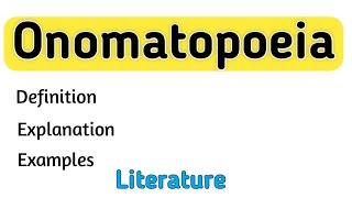 Onomatopoeia  What is onomatopoeia  Onomatopoeic words  Figure of speech onomatopoeia [upl. by Broek160]