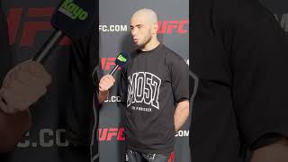 Muhammad Mokaev Post Fight Interview after beating Manel Kape ufc mma manchester [upl. by Aiello]