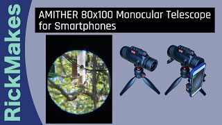 AMITHER 80x100 Monocular Telescope for Smartphones [upl. by Heid]