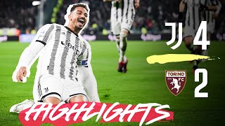 HIGHLIGHTS JUVENTUS 42 TORINO  DERBY GLORY IN SIXGOAL THRILLER [upl. by Sebastien]