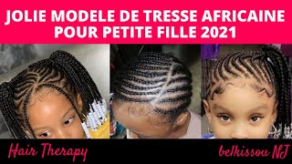 Tresse africaine pour petite fille 2022 Jolie modèle de coiffure enfant pour école [upl. by Ravens]