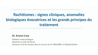 Rachitismes  signes cliniques anomalies biologiques et principes du traitement [upl. by Izy]