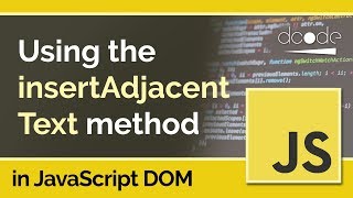 JavaScript DOM Tutorial  ElementinsertAdjacentText [upl. by Relyhcs]