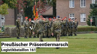 Preußischer Präsentiermarsch beim Logistikbataillon 161  genialer Ton  Heeresmusikkorps Hannover [upl. by Bloxberg]