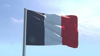 FREE Footage France Flag Waving  No Watermark  Drapeau de la France [upl. by Adnalro]