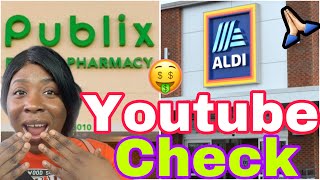 COME WITH ME TO SPEND MY YOUTUBE CHECK AT PUBLIX AND ALDI 🤑 shopping food dailyvlogs payday [upl. by Buhler]