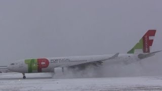 Emergency Landing in Snowstorm  TAP Portugal Airbus A330202 [upl. by Ferino]