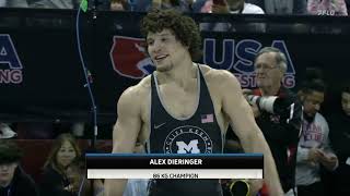 2023 Senior Nationals Mark Hall vs Alex Dieringer 86 KG Finals [upl. by Zalucki]