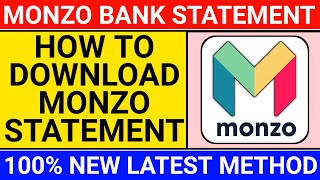 how to download monzo bank statement  monzo bank statement [upl. by Plossl148]