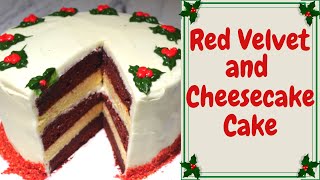 Red Velvet and Cheesecake Cake Using box mixes [upl. by Legna754]