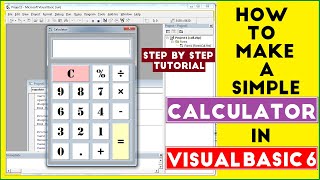 How to make a simple calculator in visual basic 60  Calculator in visual basic complete tutorial [upl. by Brita]