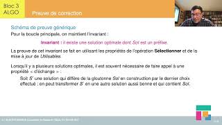 Algorithmes gloutons 35  preuve de lalgorithme I [upl. by Caesar]