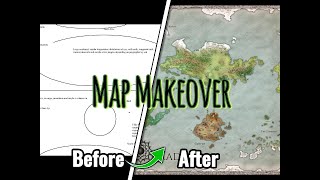 Map Makeover  From sketch to fullcolor fantasy map [upl. by Archie]