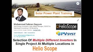 How to add multiple solar inverters in helioscope software [upl. by Iffar310]