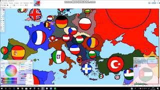 Speedart 1925 Europe Map in Countryballs [upl. by Ala]