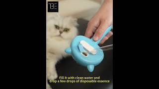 usapetprouduct Rechargeable Cat amp Dog Grooming Brush with Mist – SelfCleaning Slicker [upl. by Trin604]