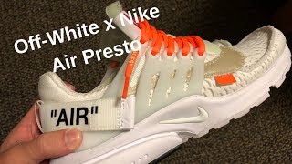 OFF WHITE x NIKE AIR PRESTO White Afterwear Review [upl. by Airdnala]