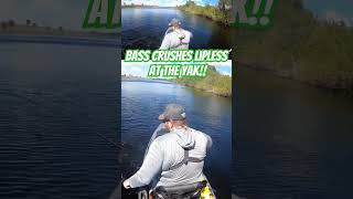 BASS CRUSHES THE QUAKE AT THE YAK 6thsensefishing kayakbassfishing bassfishing wildyfishing [upl. by Gael624]