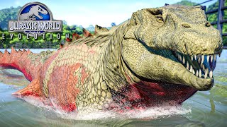 Consegui o MOSASAURUS Cuidado Indominus Rex  Jurassic World Evolution  MOD 53 [upl. by Nivled]