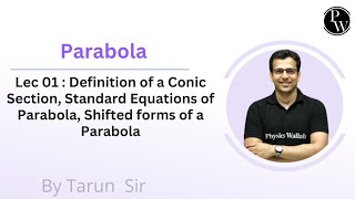 Parabola 01  Definition of a Conic Section  Standard Equations of Parabola  Shifted forms of a [upl. by Idoj]