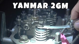 Yanmar 2GM Engine Rebuild CYLINDER HEAD Install  VALVE LASH adjustment Part 8 [upl. by Derby]