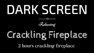 Warm Firelight for Comforting Atmosphere  2 Hours on a Black Screen [upl. by Gilemette292]