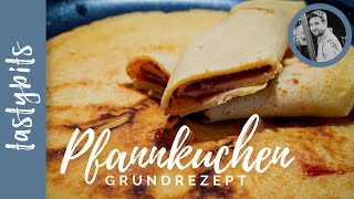 Pfannkuchen backen  Einfaches Grundrezept 🥞  Leckere Eierkuchen [upl. by Cissiee]