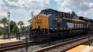 Railfanning CSX and SunRail in Meadow WoodsFL and TaftFL ft 1869 8924 [upl. by Bertha901]