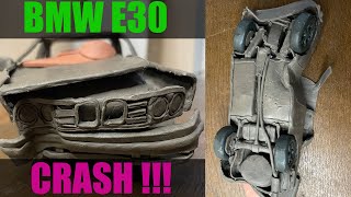 Crash BMW 3series E30 Plasticine Car [upl. by Aniraz783]