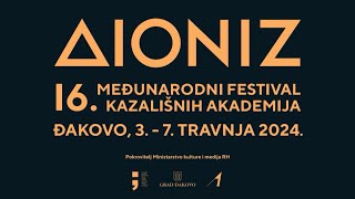 Predstavljanje 16 Međunarodnog festivala kazališnih akademija quotDionizquot [upl. by Odlaner]