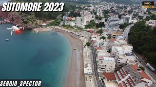 Sutomore 2023 dron video peak season beach from drone Crna Gora 2023 montenegro sutomore [upl. by Oiracam73]