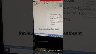 Words Count in MS Word msword datahandling wordcount msoffice mswordtips [upl. by Lux]