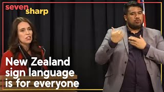 What’s it like interpreting Jacinda Ardern’s weekly press conference in sign language  Seven Sharp [upl. by Jocelin]