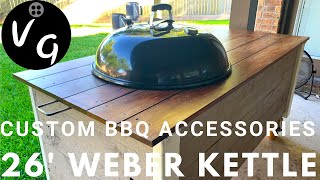 Custom BBQ Accessories for my 26 inch Weber kettle  Weber Kettle Modification [upl. by Sirac]