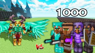 Maledictus Vs 1000 Guard Villager Minecraft [upl. by Melony]