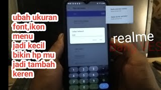 KEREEN  Cara ubah tampilan font display realme [upl. by Nylssej]