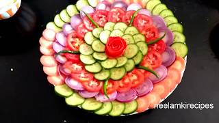 Very simple amp UNIQUE salad decoration ideas 🍅110🍅 neelamkirecipes [upl. by Etac]