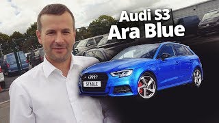 This colour is amazing Ara Blue Audi S3 Sportback 2017 [upl. by Lierbag]